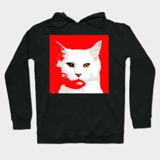 white cat Hoodie